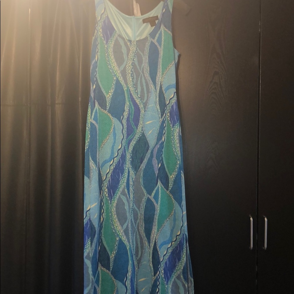 Maxi long blue dress